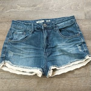 High Rise Jean Shorts